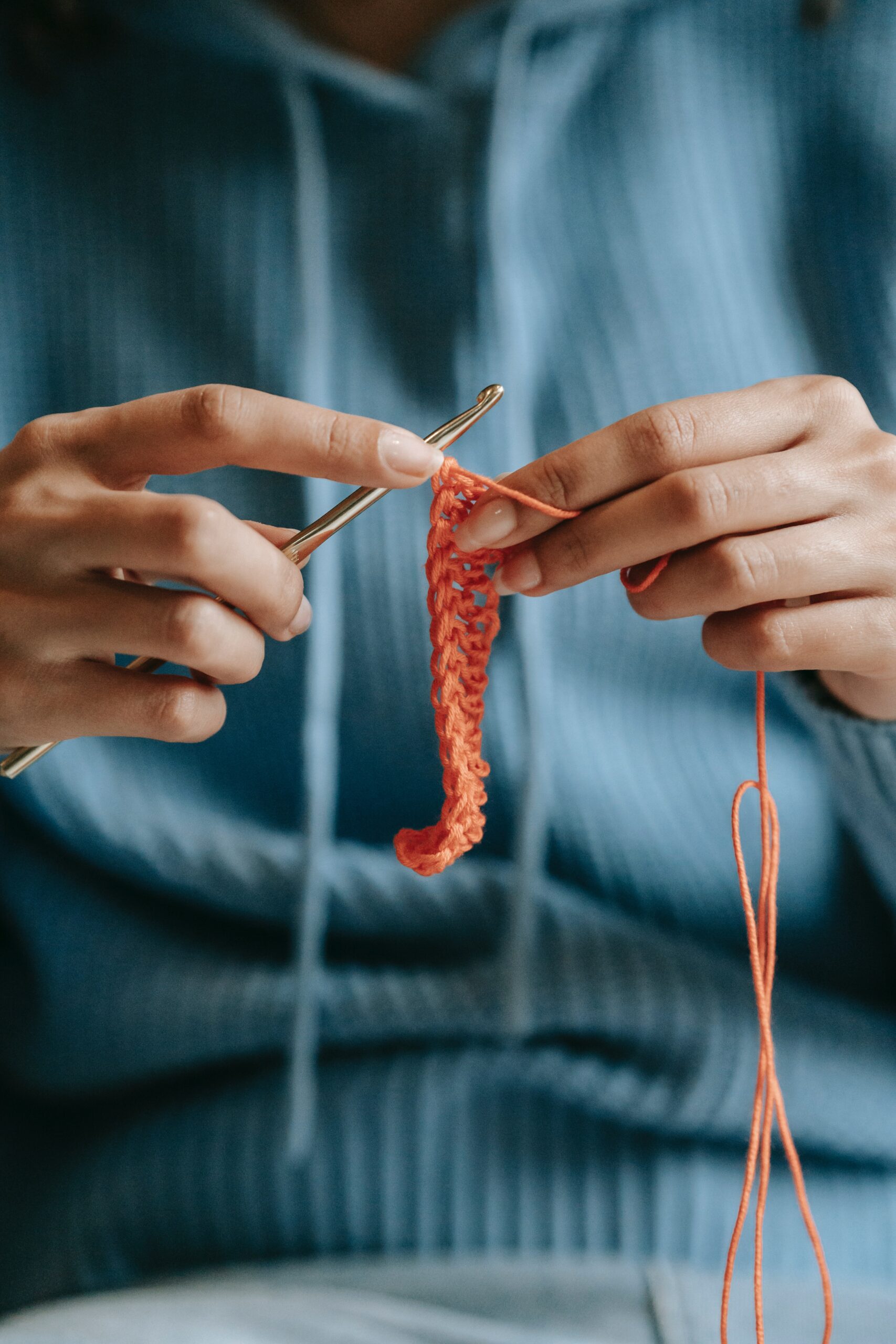 Hand crocheting